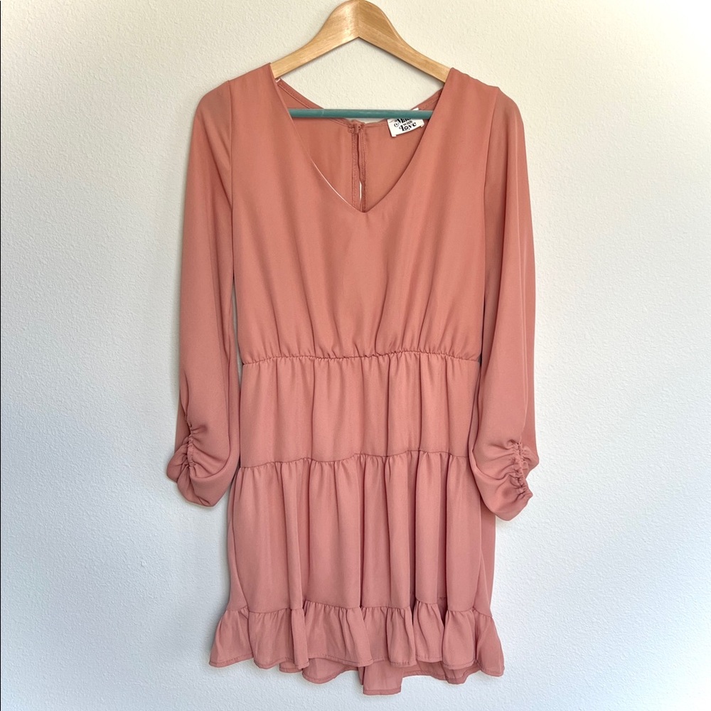 Ruffle Long Sleeve Dress